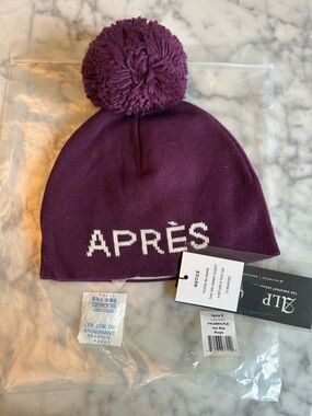 Alp N Rock Purple Pom Beanie with APRÈS Knit